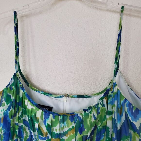 Jones‎ New York Chiffon Babydoll Bandage Dress Cocktail Party Turquoise Size 16 - Picture 6 of 16